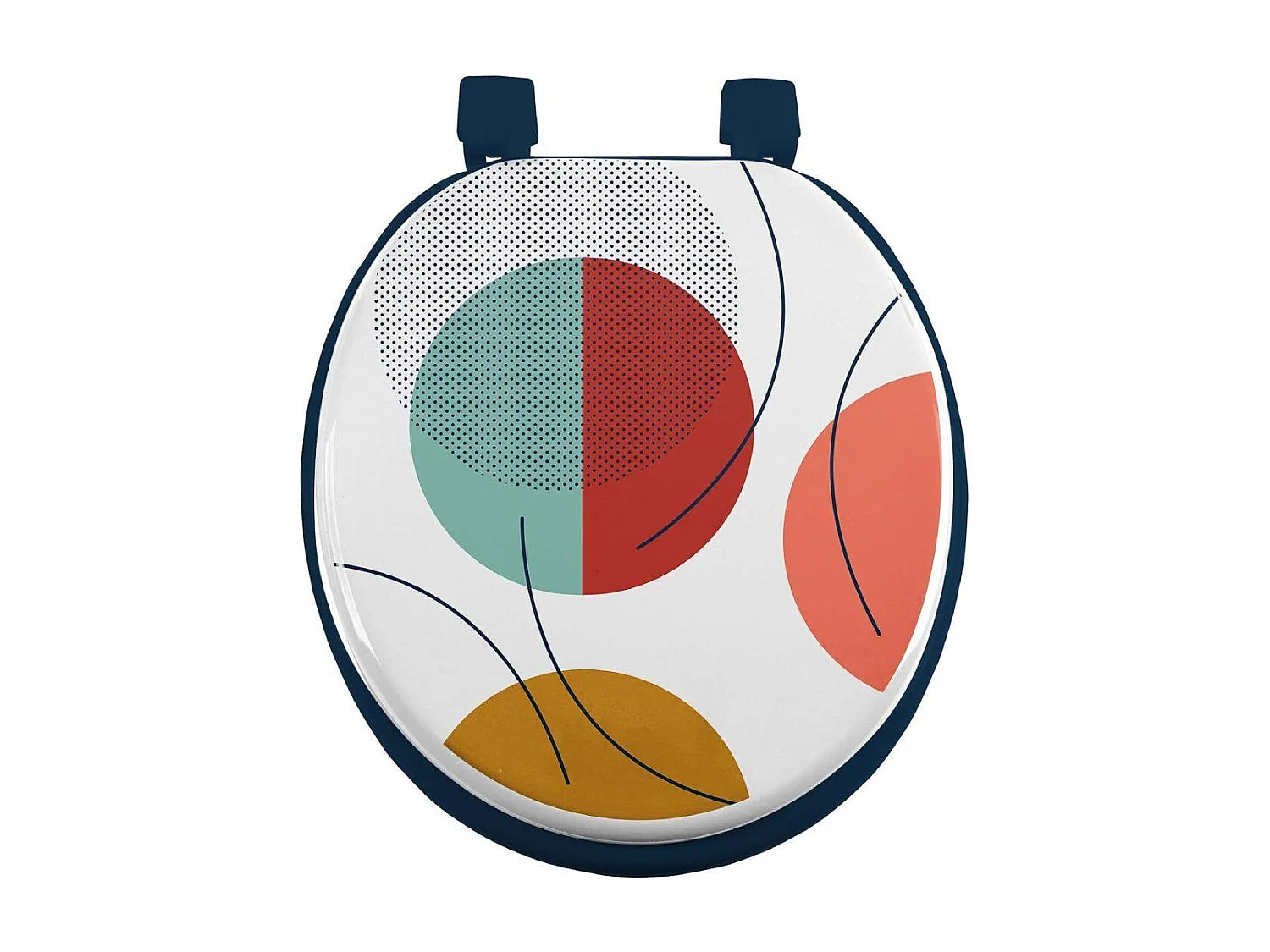 Abattant WC Imprimé "Color Pop" 47cm Bleu