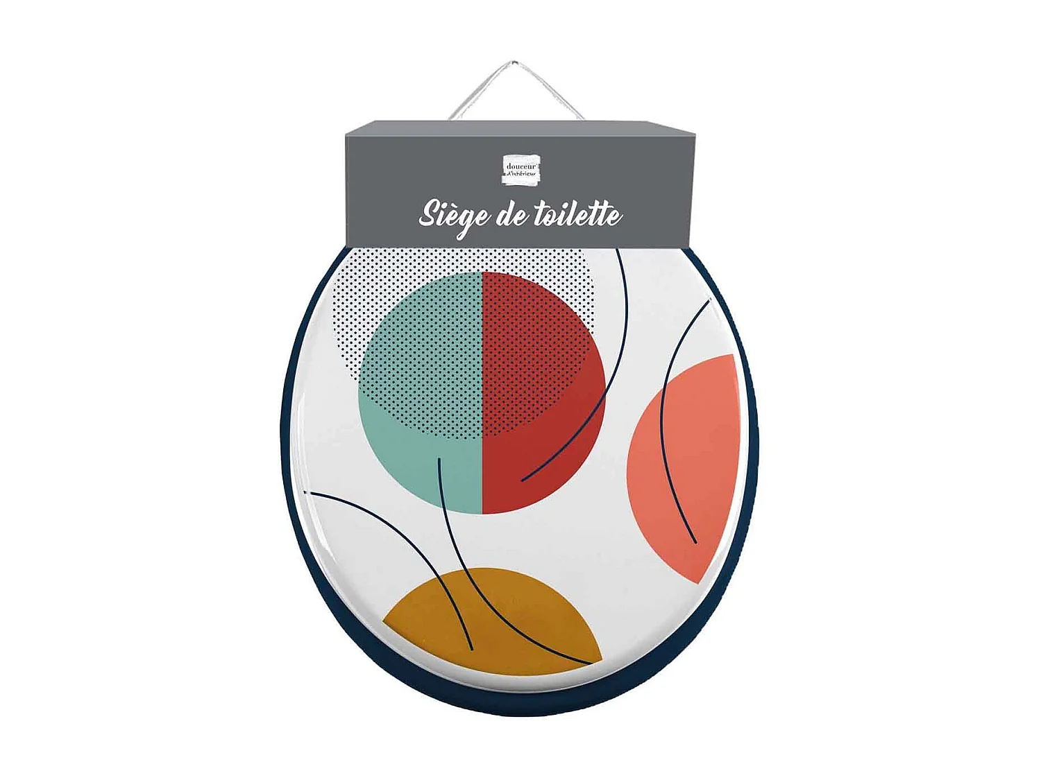 Abattant WC Imprimé "Color Pop" 47cm Bleu