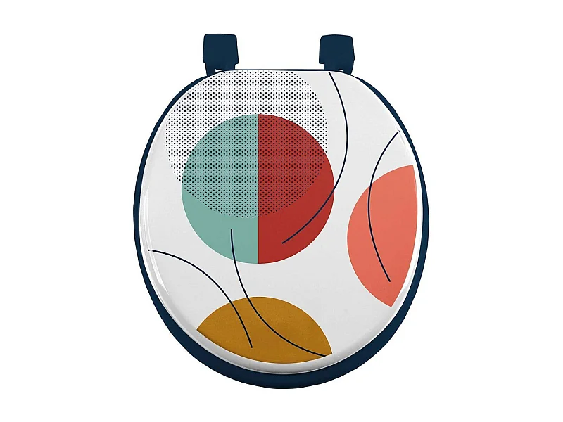 Abattant WC Imprimé "Color Pop" 47cm Bleu