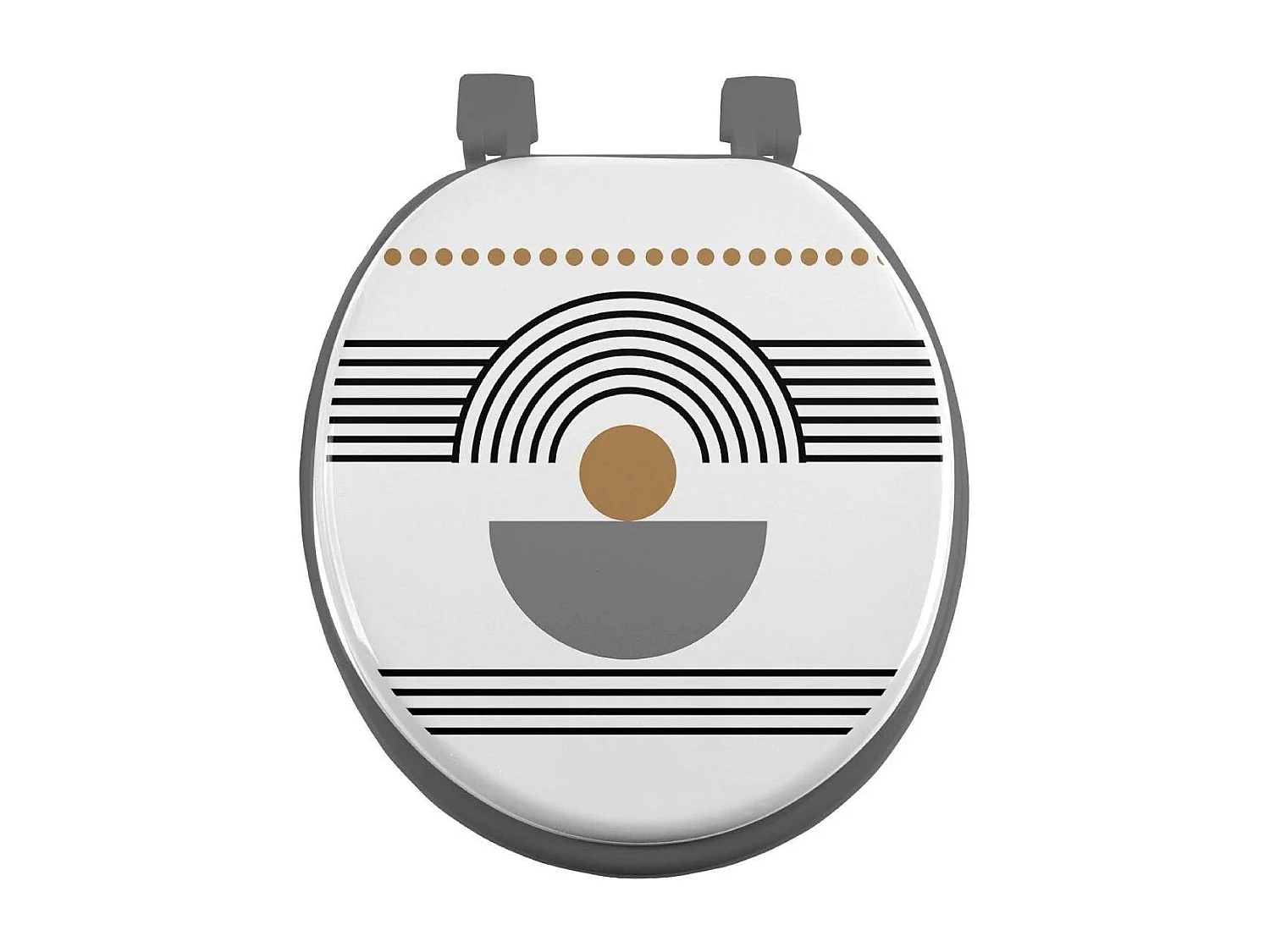 Abattant WC Imprimé "Memphis" 47cm Blanc