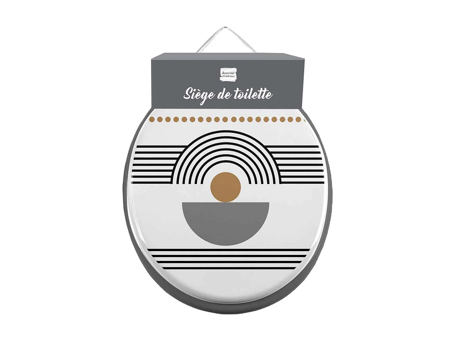 Abattant WC Imprimé "Memphis" 47cm Blanc