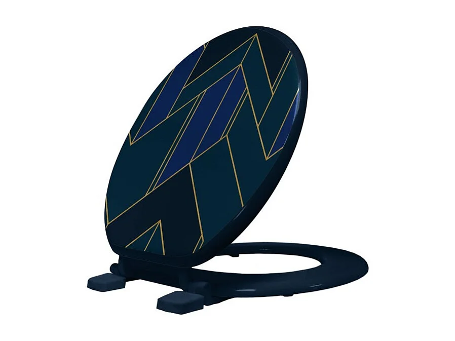 Abattant WC Imprimé "Achille" 47cm Vert & Bleu