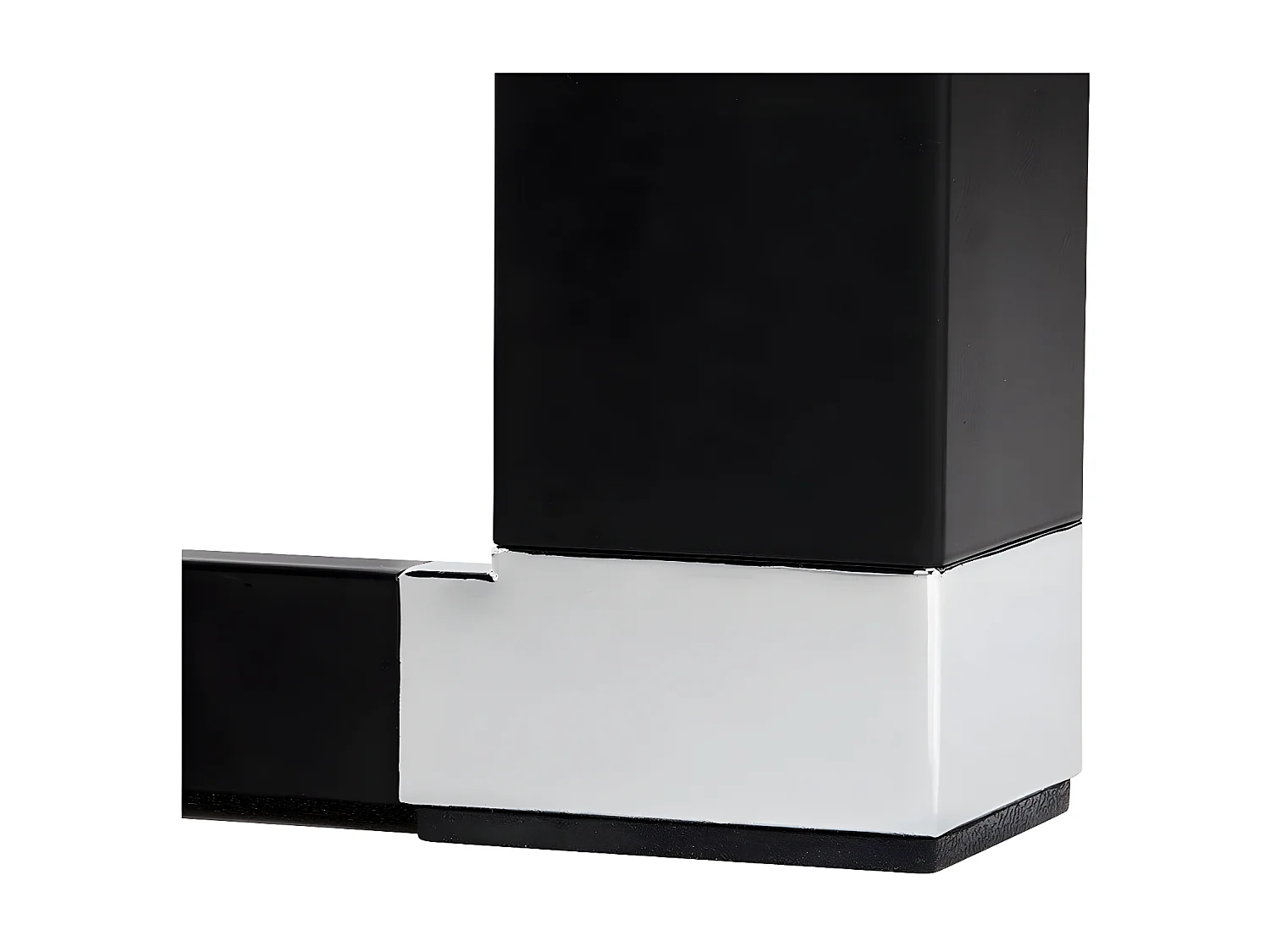 Bureau d'Angle Design "Hovik" 160cm Noyer & Noir