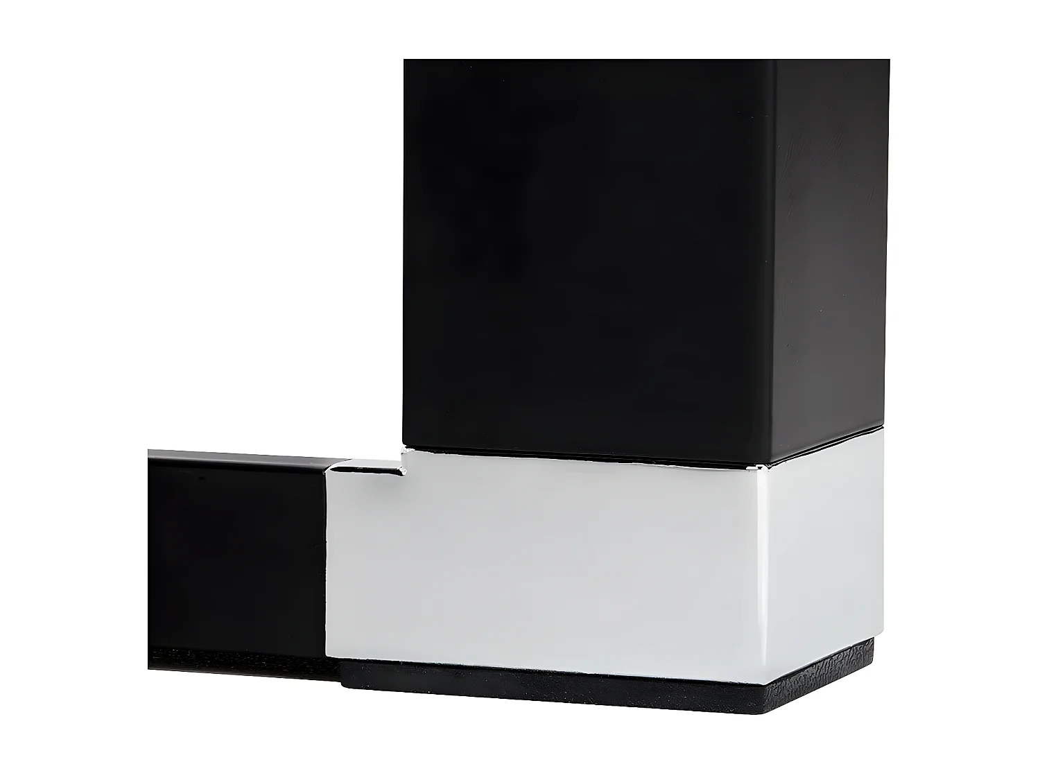 Bureau d'Angle Design "Hovik" 160cm Noyer & Noir