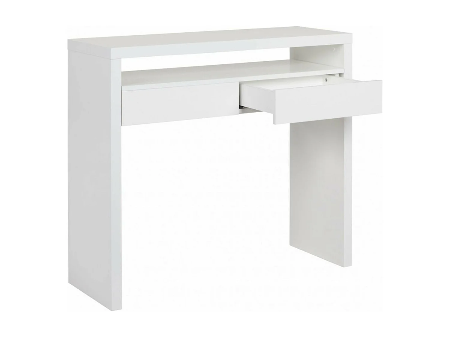 Bureau Extensible 1 Tiroir "Azort" 100cm Blanc