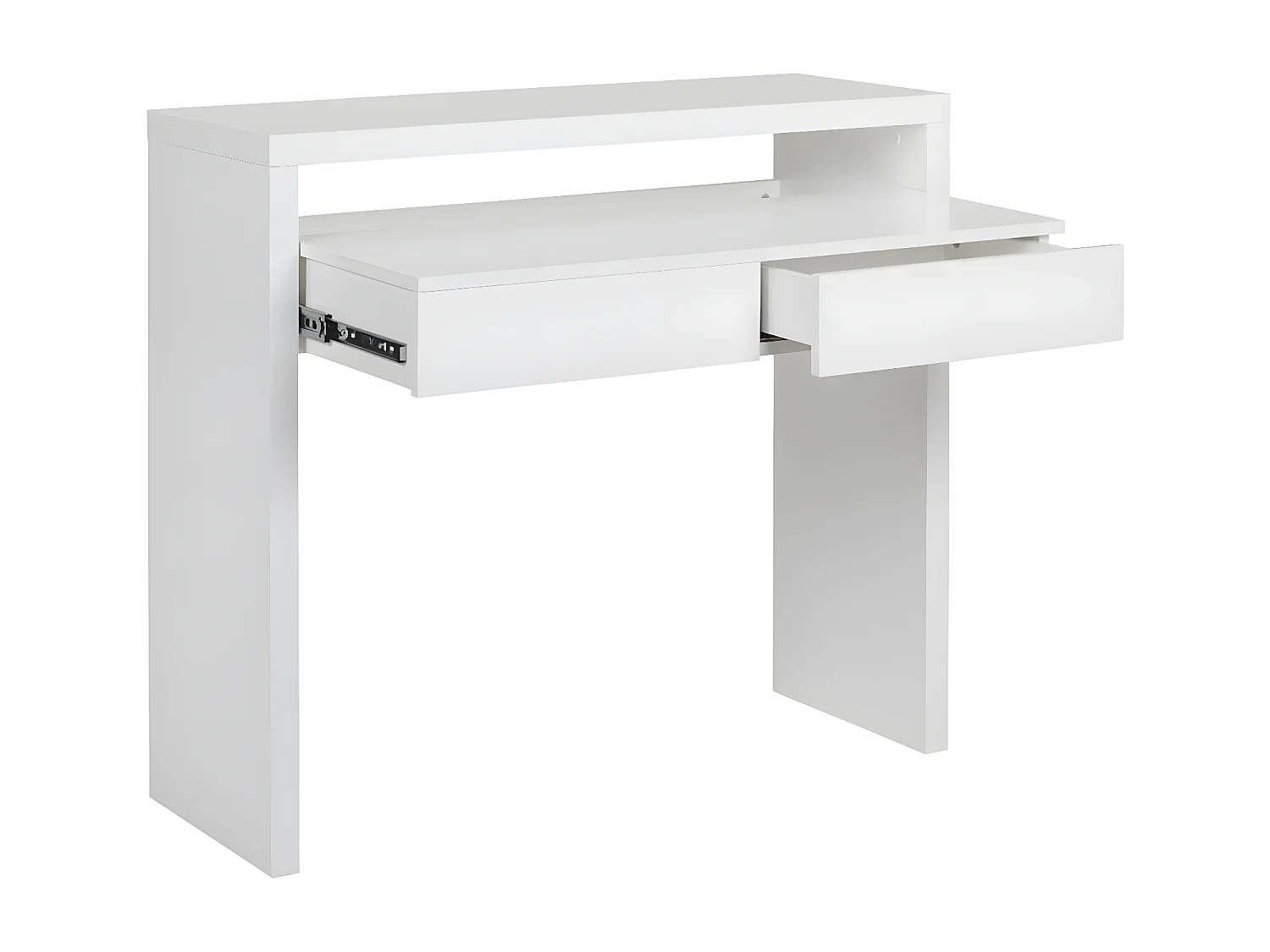 Bureau Extensible 1 Tiroir "Azort" 100cm Blanc