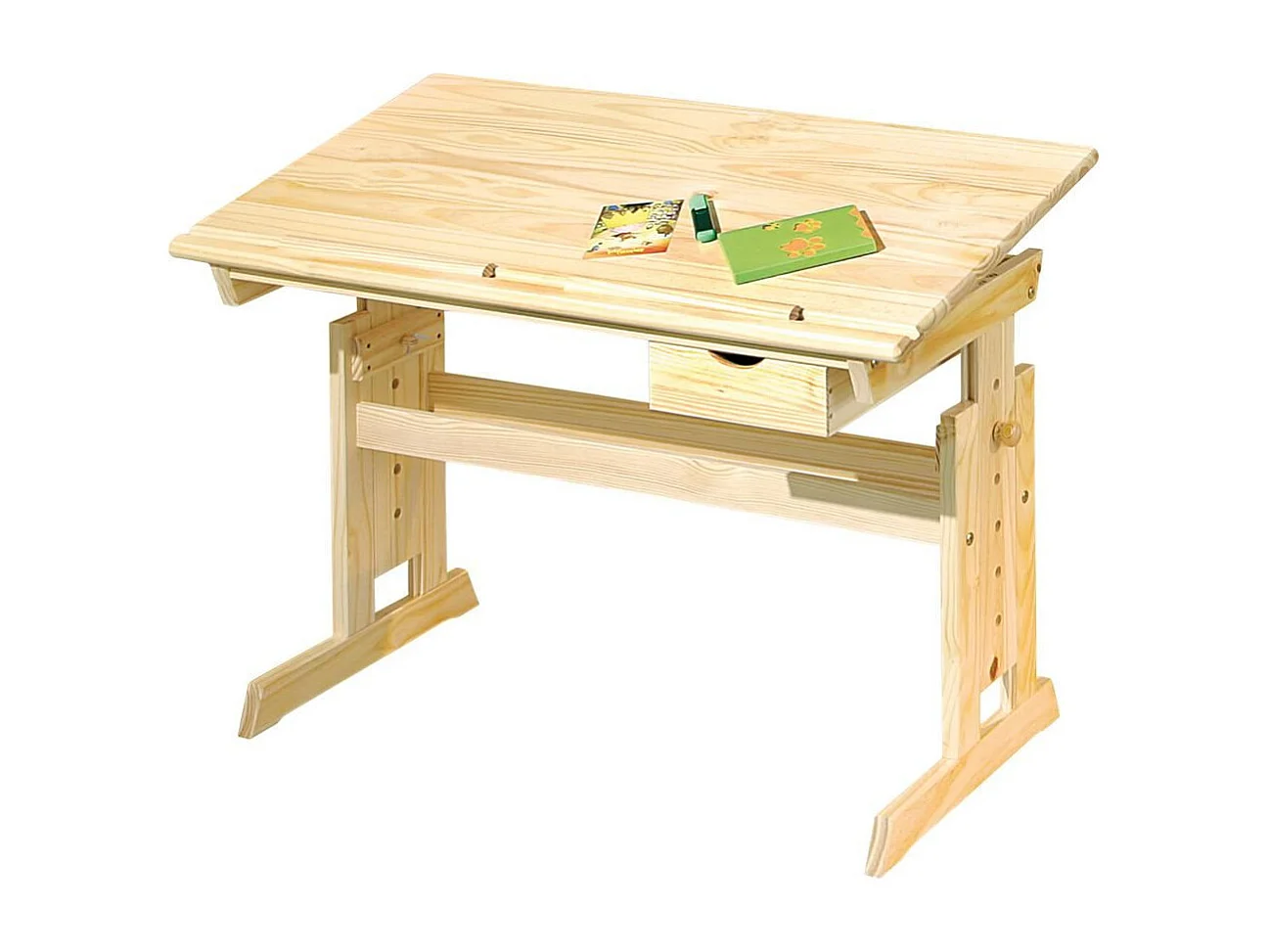 Bureau Enfant Inclinable "School" 109cm Naturel