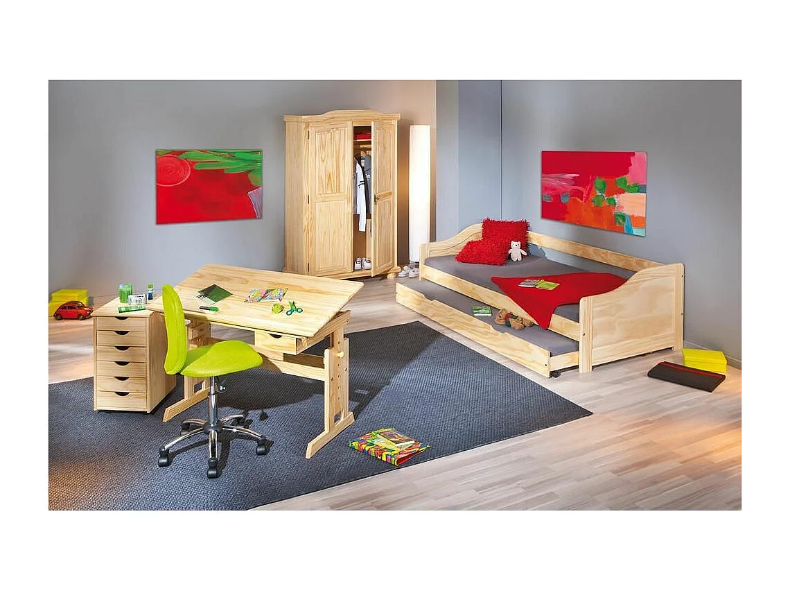 Bureau Enfant Inclinable "School" 109cm Naturel