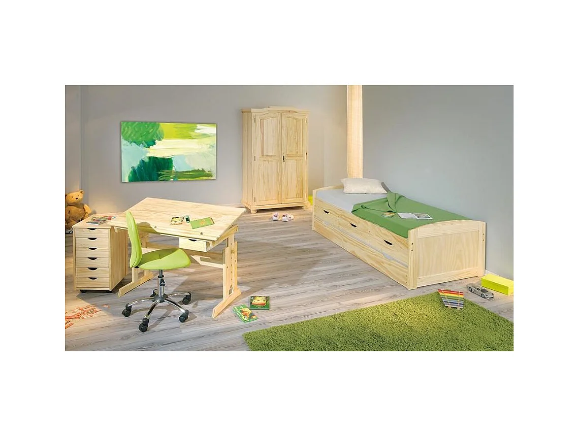 Bureau Enfant Inclinable "School" 109cm Naturel