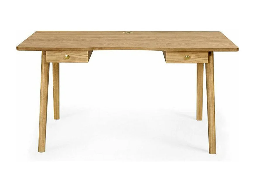 Bureau Design 2 Tiroirs "Nice" 140cm Chêne