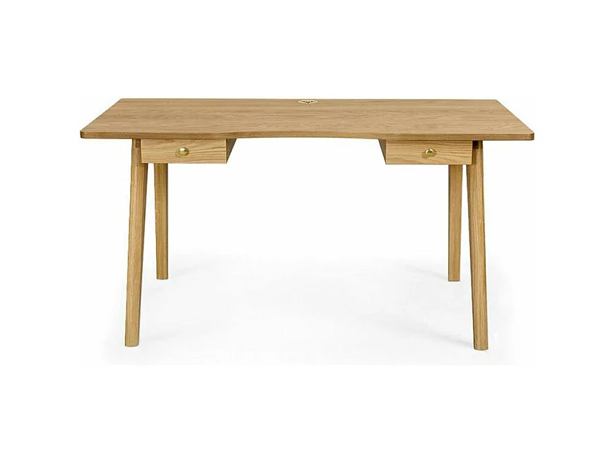 Bureau Design 2 Tiroirs "Nice" 140cm Chêne