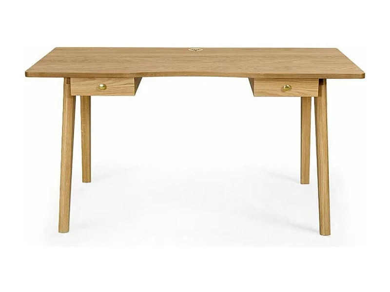 Bureau Design 2 Tiroirs "Nice" 140cm Chêne