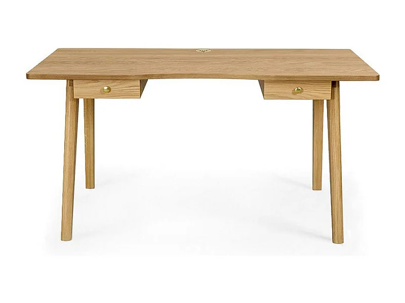 Bureau Design 2 Tiroirs "Nice" 140cm Chêne