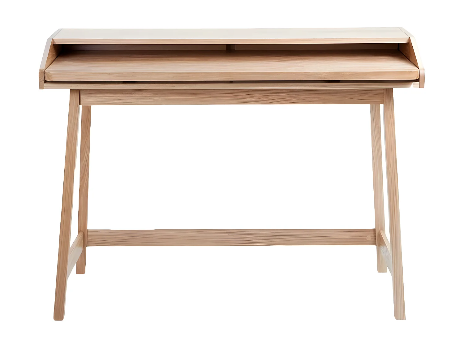 Bureau Design avec Plateau Coulissant "St James" 116cm Chêne