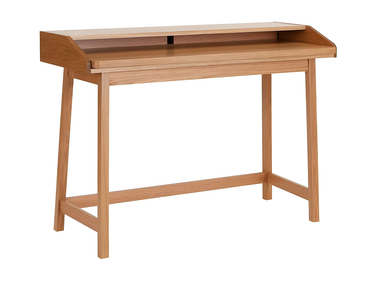 Bureau Design avec Plateau Coulissant "St James" 116cm Chêne