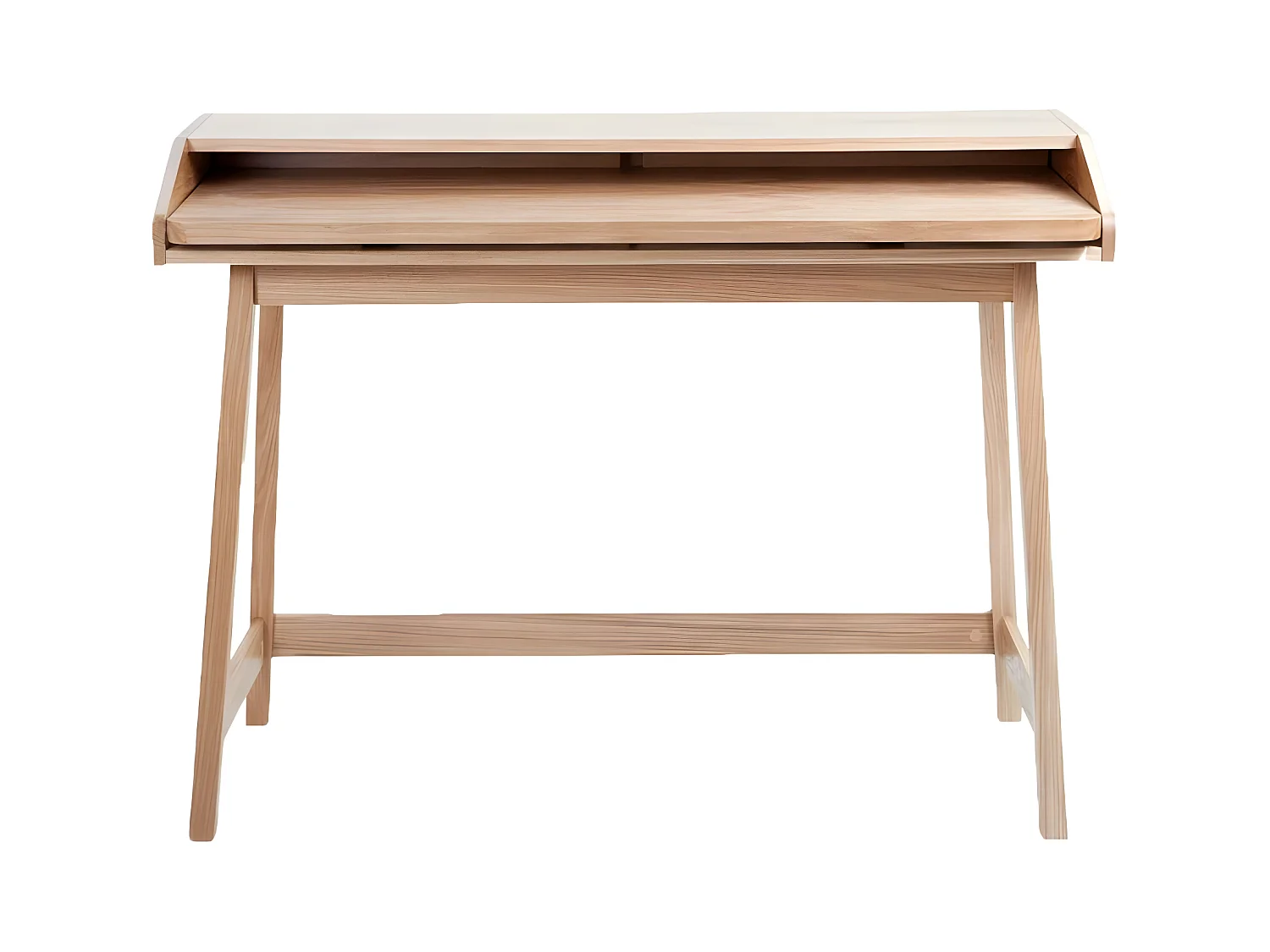Bureau Design avec Plateau Coulissant "St James" 116cm Chêne