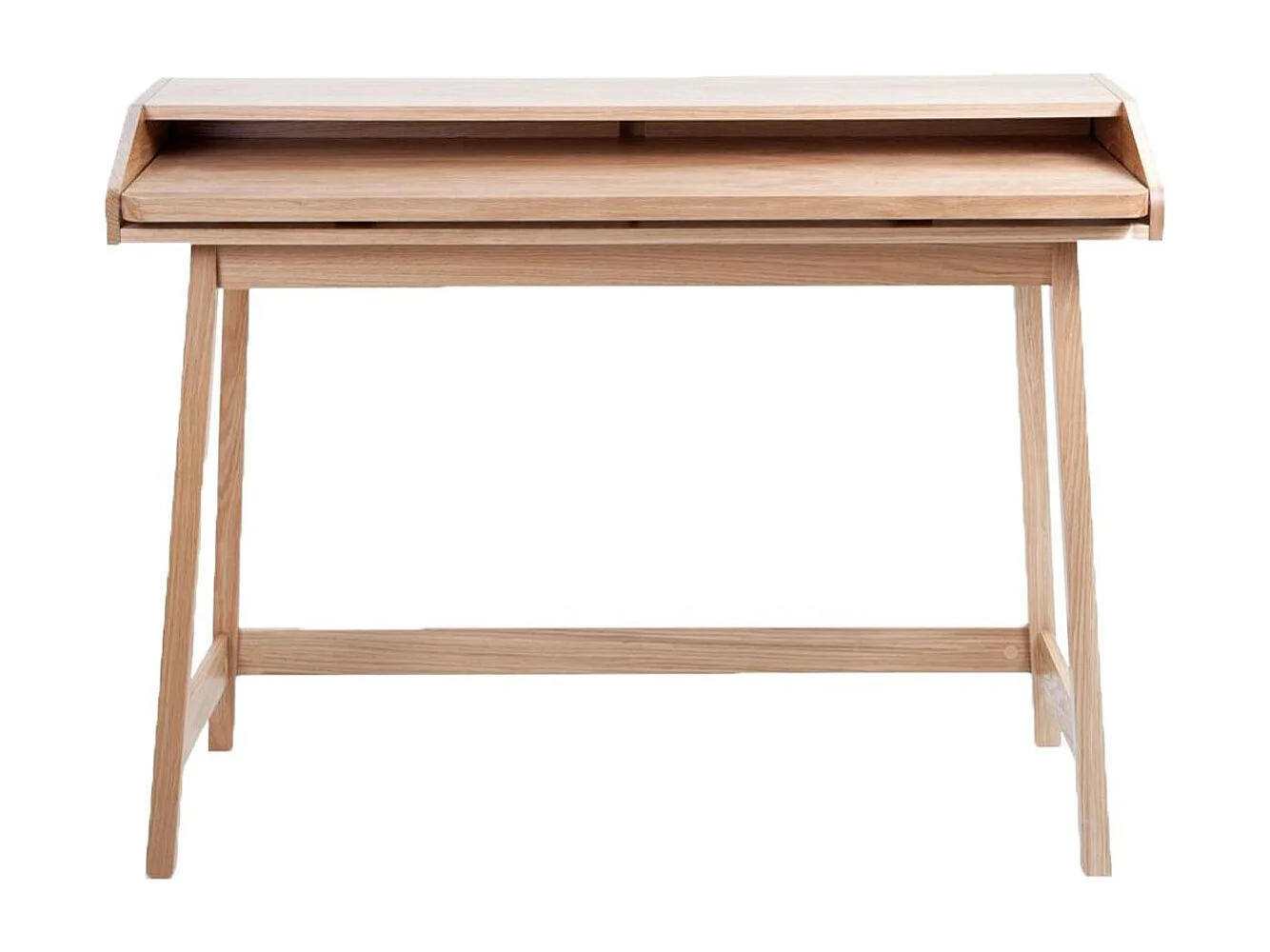 Bureau Design avec Plateau Coulissant "St James" 116cm Chêne