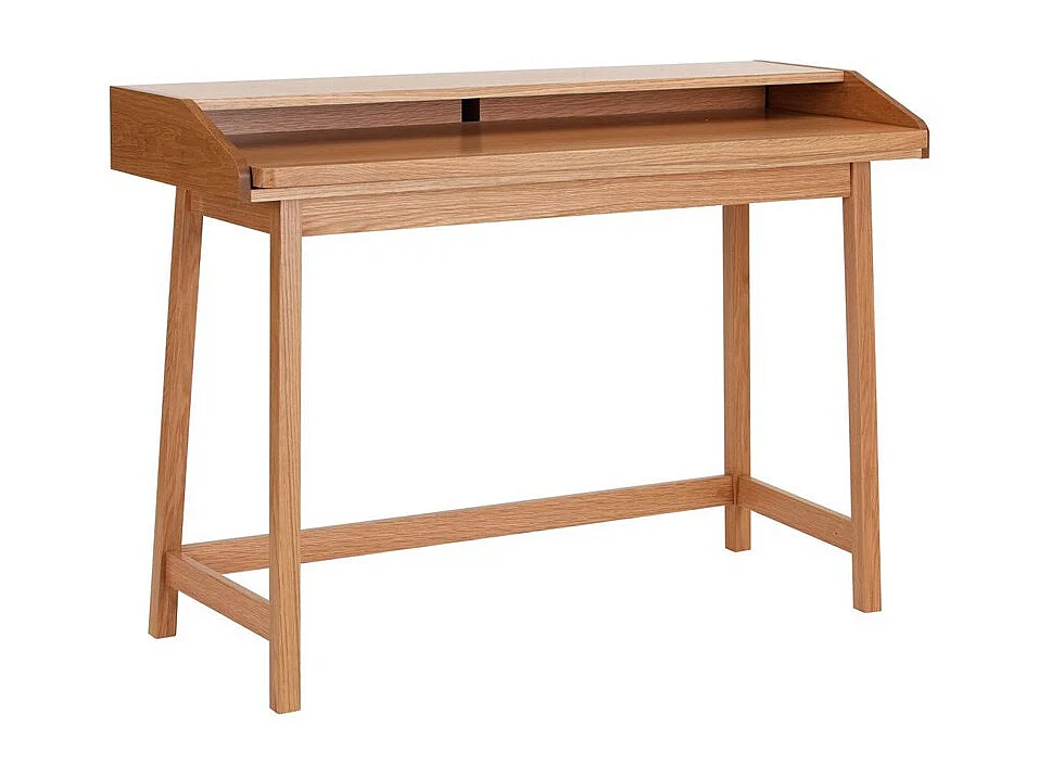 Bureau Design avec Plateau Coulissant "St James" 116cm Chêne