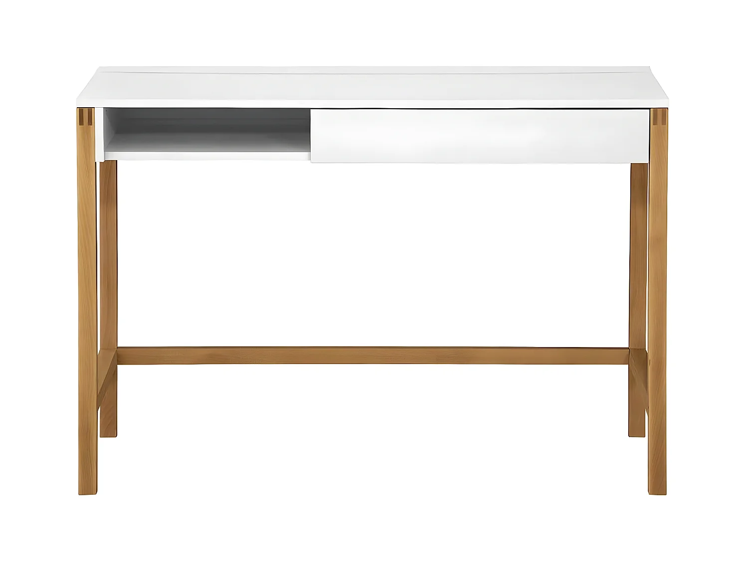 Bureau Design "Northgate" 112cm Chêne & Blanc