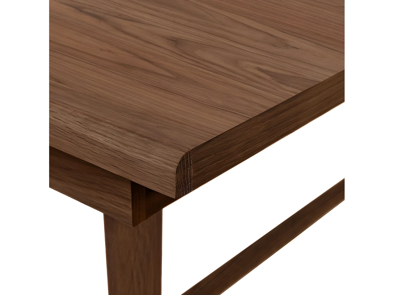 Bureau 1 Tiroir Design "Bau" 140cm Noyer