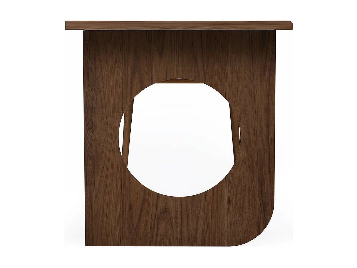 Bureau 1 Tiroir Design "Bau" 140cm Noyer