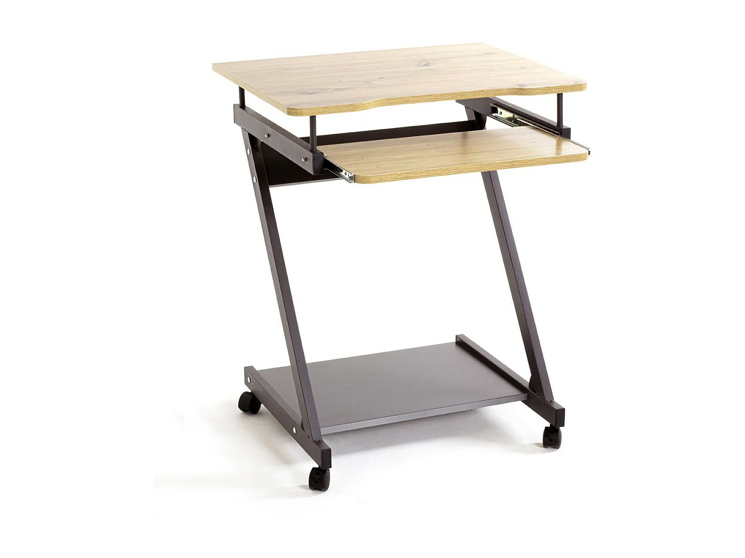 Bureau Design "Alvaro" 76cm Anthracite & Chêne