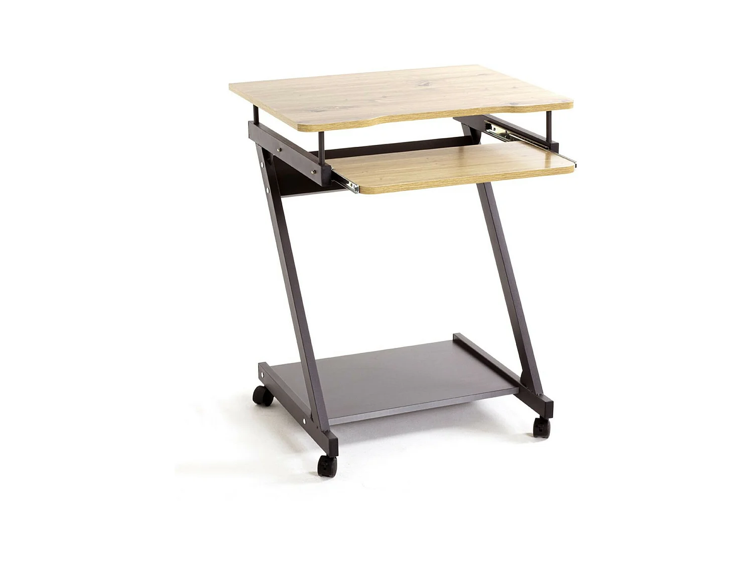 Bureau Design "Alvaro" 76cm Anthracite & Chêne
