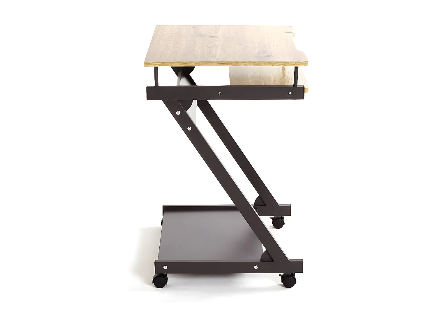 Bureau Design "Alvaro" 76cm Anthracite & Chêne