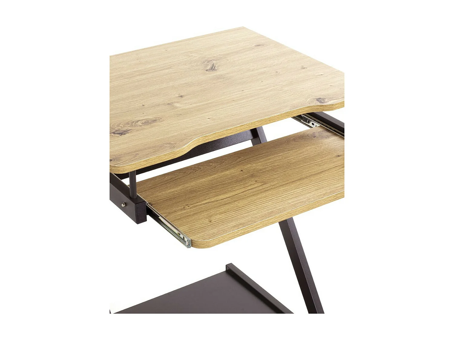 Bureau Design "Alvaro" 76cm Anthracite & Chêne