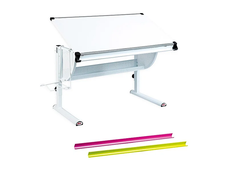 Bureau Multifonctions Enfant "Mathis" 118cm Blanc