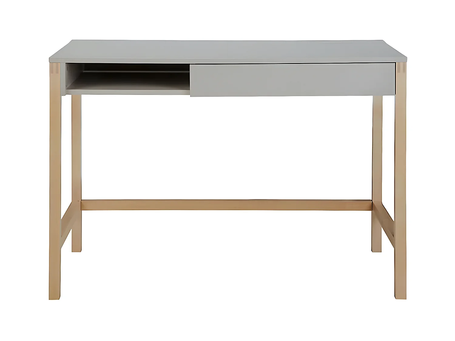Bureau Design "Northgate" 112cm Bouleau & Gris