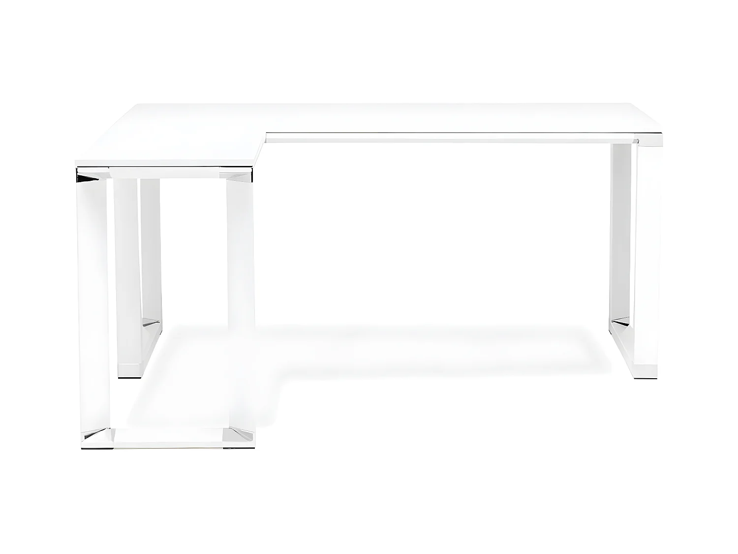 Bureau d'Angle en Bois Design "Hovik" 170cm Blanc