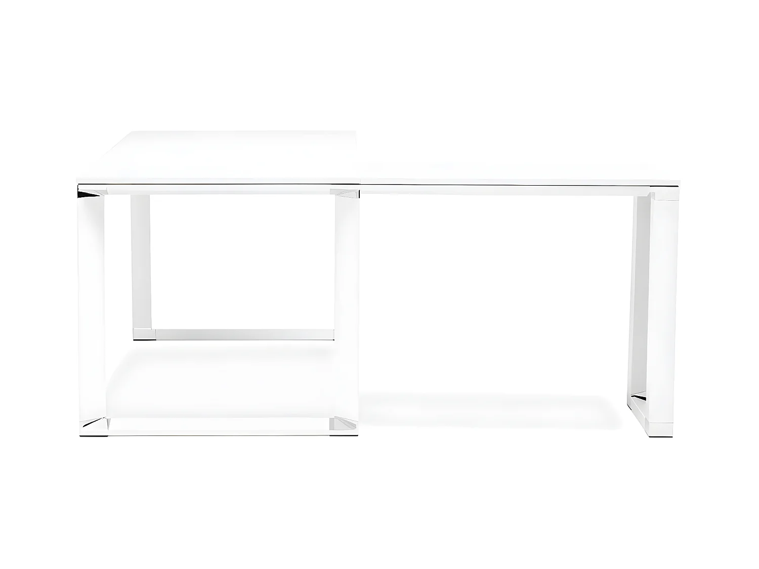 Bureau d'Angle en Bois Design "Hovik" 170cm Blanc