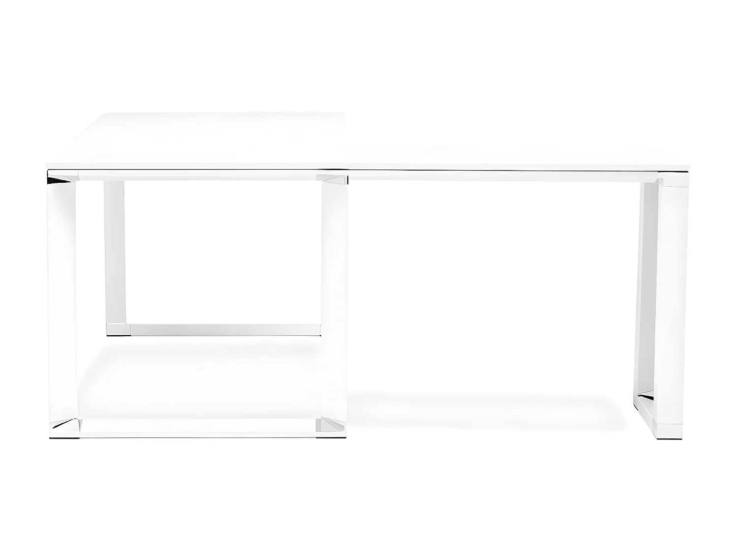 Bureau d'Angle en Bois Design "Hovik" 170cm Blanc