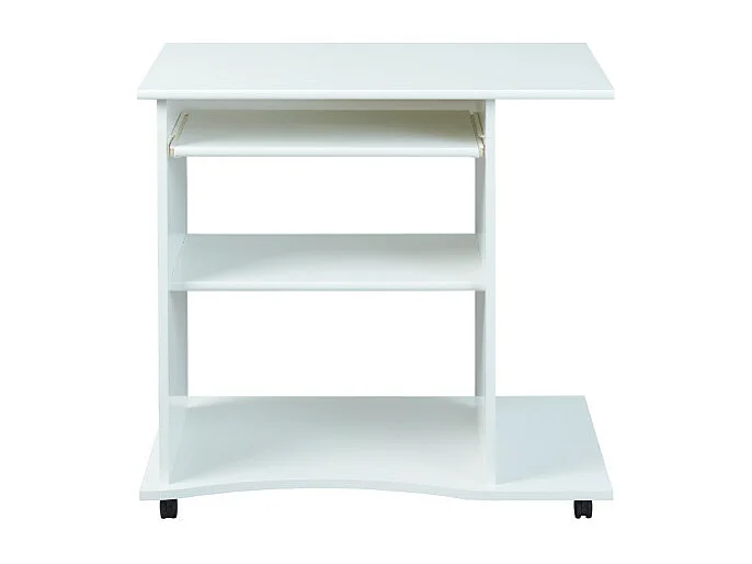Bureau Informatique à Roulettes "Tao" 80cm Blanc