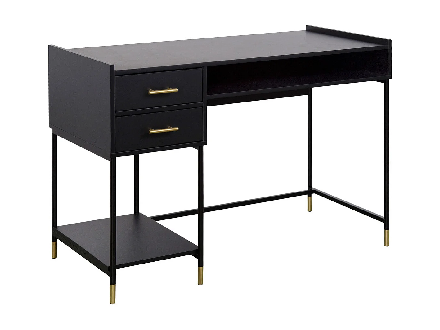Bureau 2 Tiroirs Design "Tedy" 110cm Noir