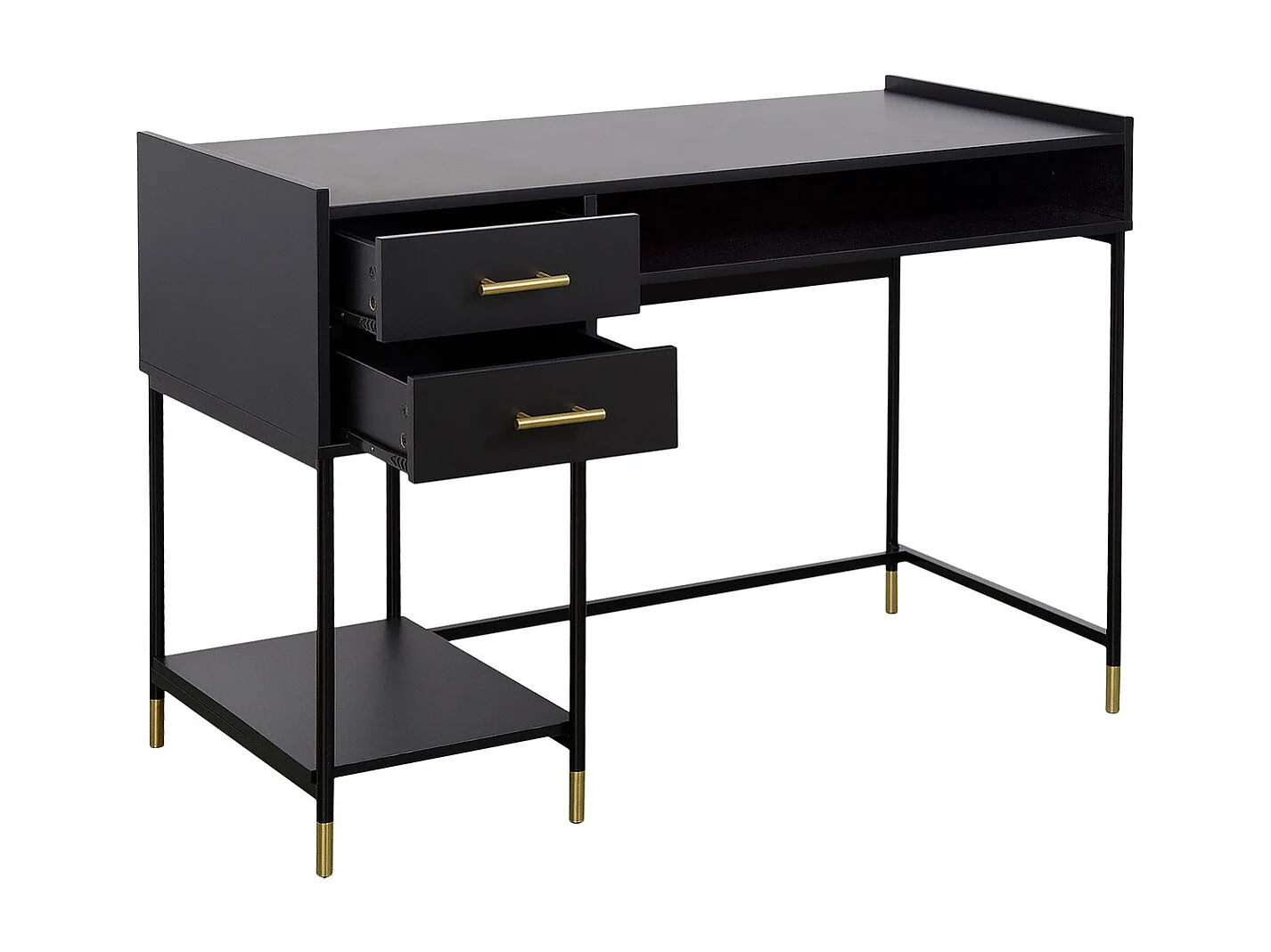 Bureau 2 Tiroirs Design "Tedy" 110cm Noir