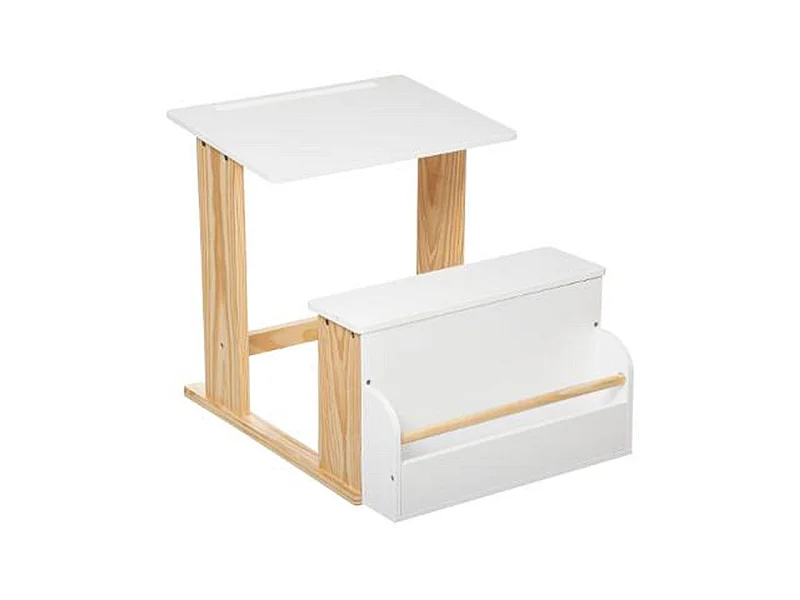 Bureau & Bibliothèque "Simple" 65cm Blanc
