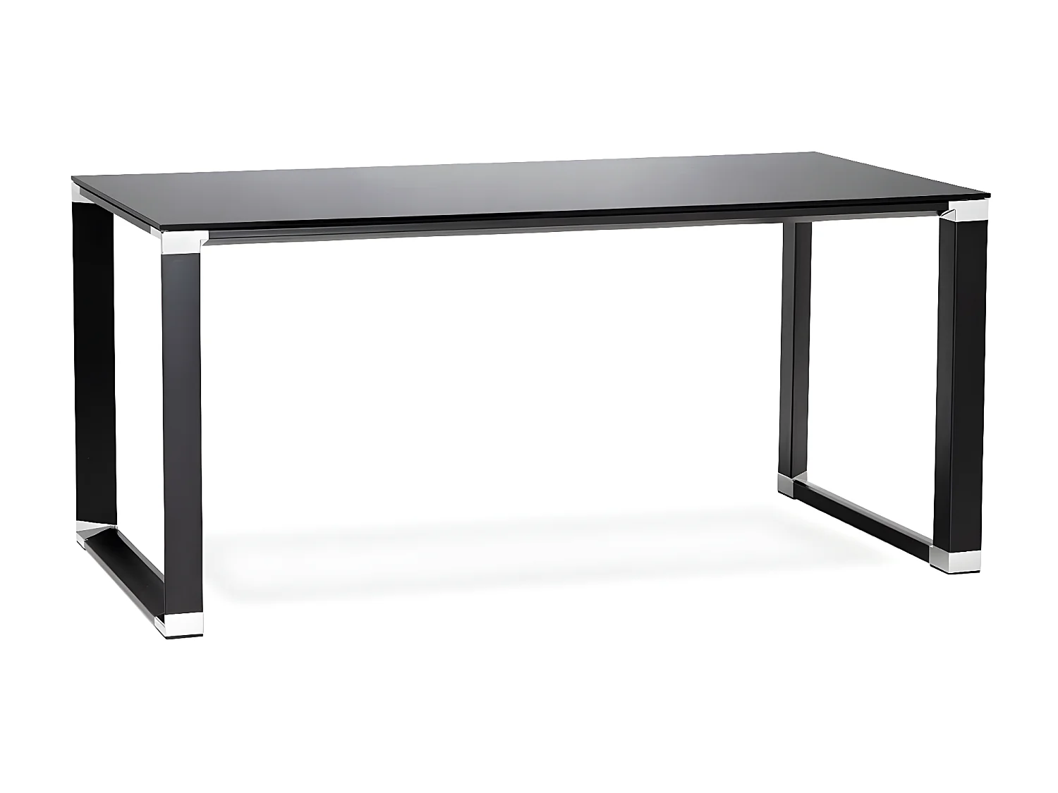 Bureau Design en Verre "Hovik" 140cm Noir