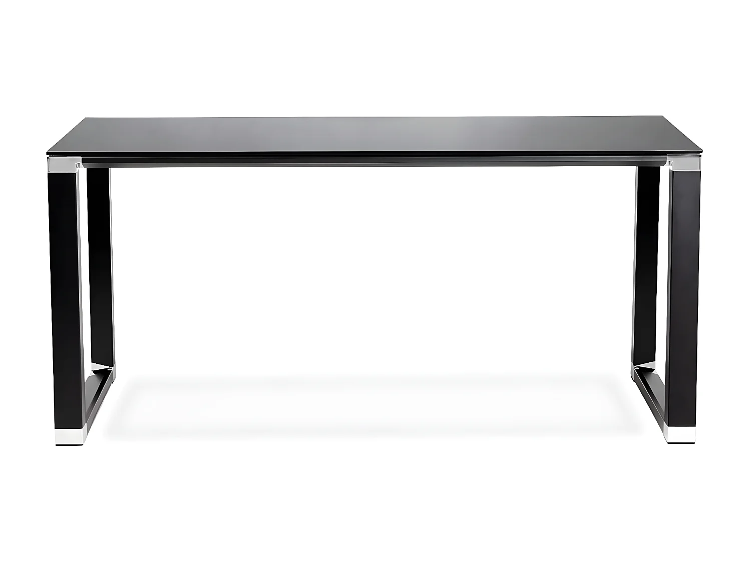 Bureau Design en Verre "Hovik" 140cm Noir