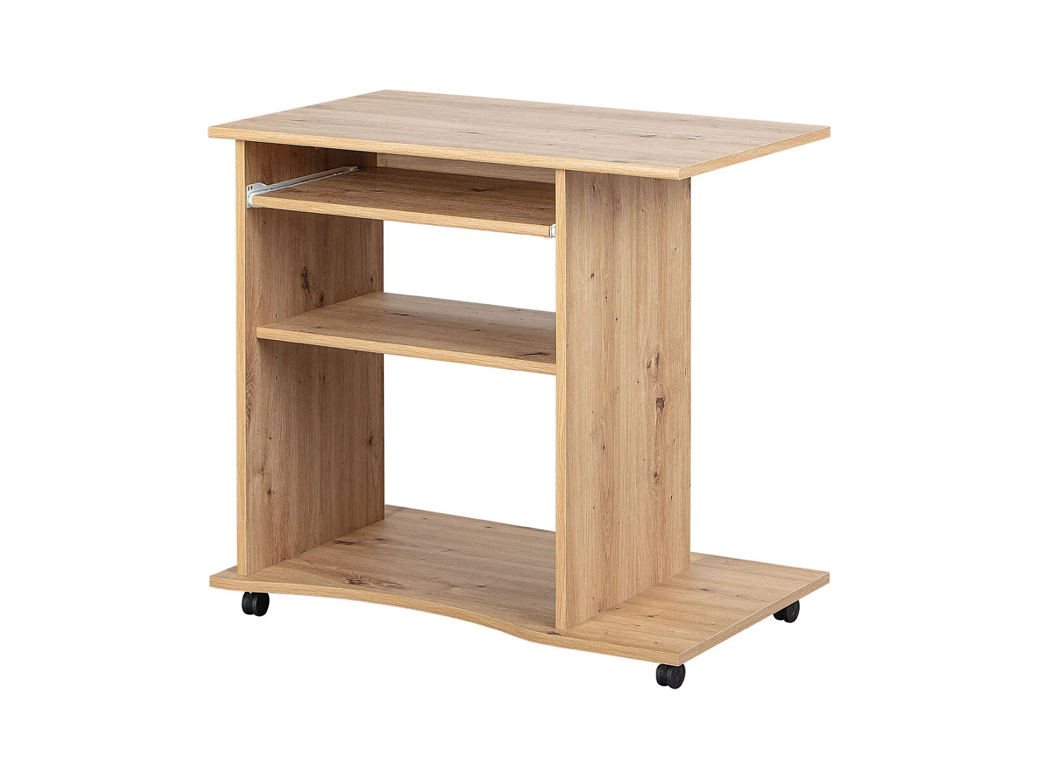 Bureau Informatique à Roulettes "Tao" 80cm Beige