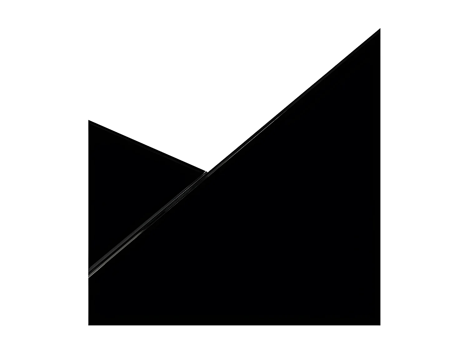 Bureau d'Angle en Verre Design "Hovik" 200cm Noir