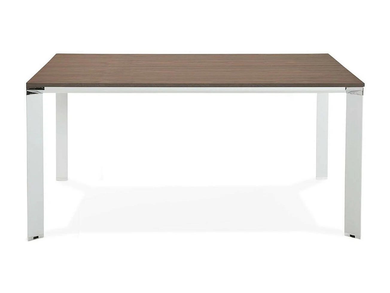 Table de Bureau "Loina" 160cm Noyer & Blanc