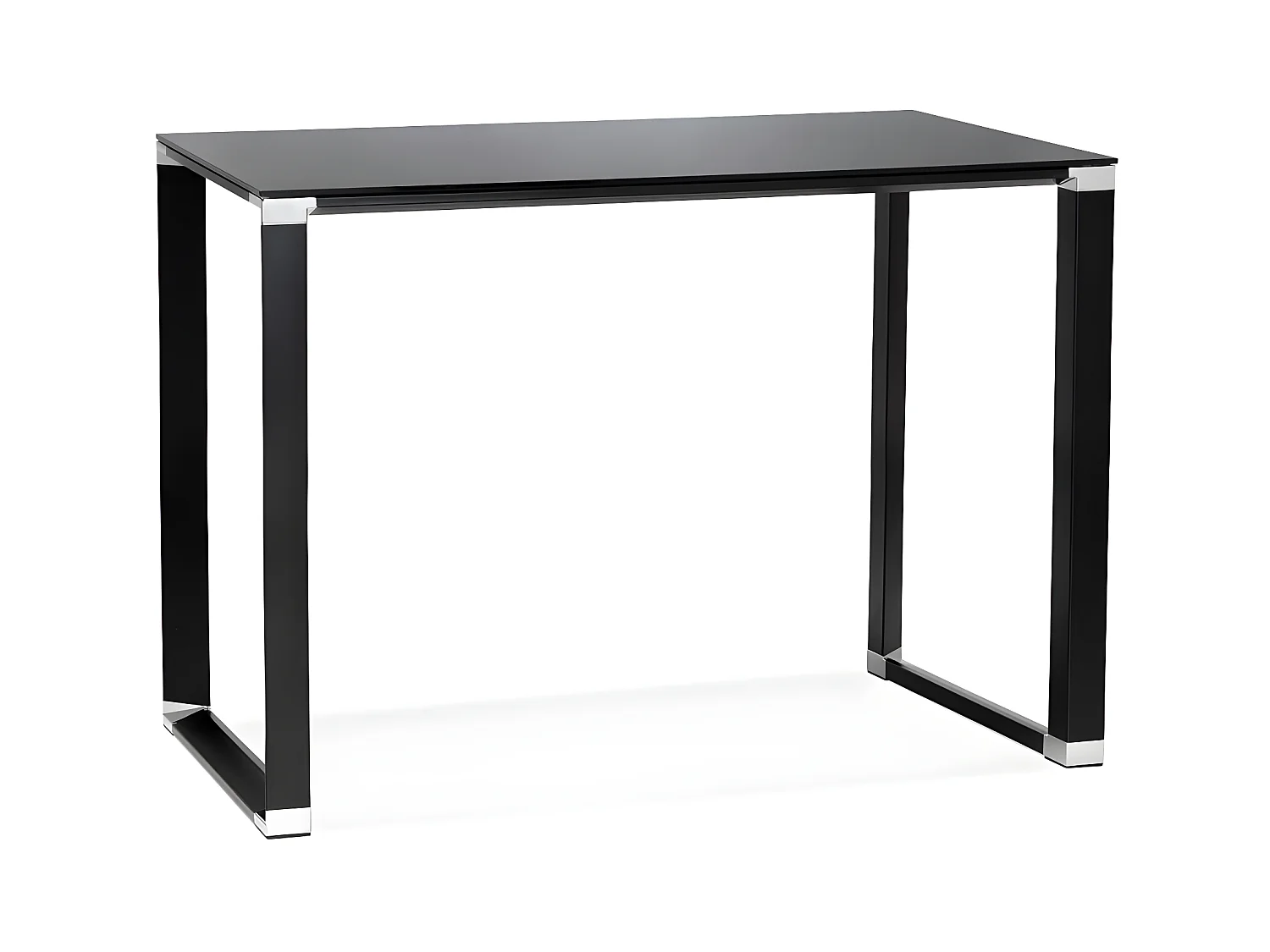 Bureau Design en Verre "Zaho" 140cm Noir