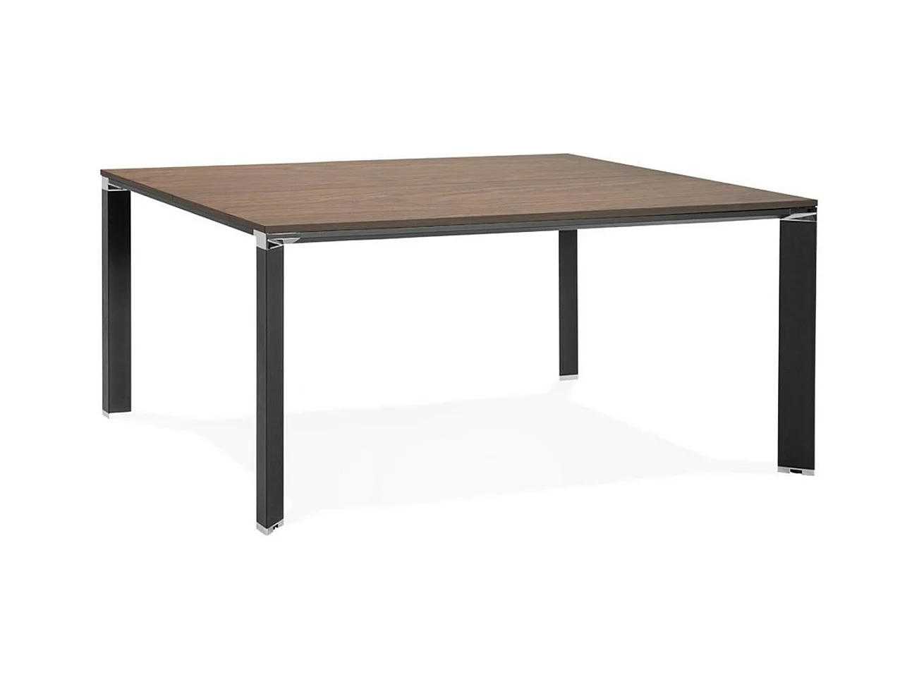 Table de Bureau Carrée Design "Loina" 160cm Noyer