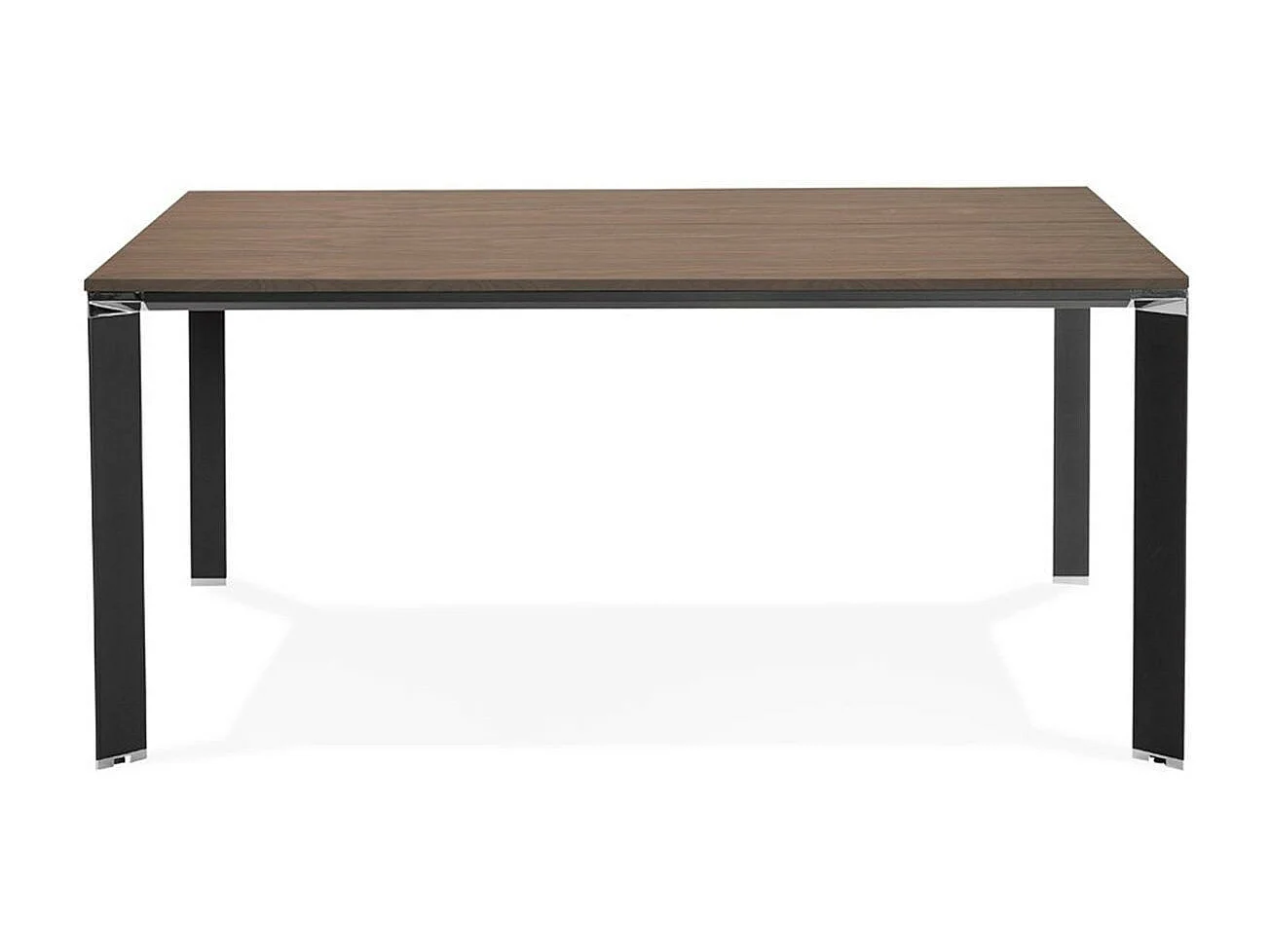 Table de Bureau Carrée Design "Loina" 160cm Noyer