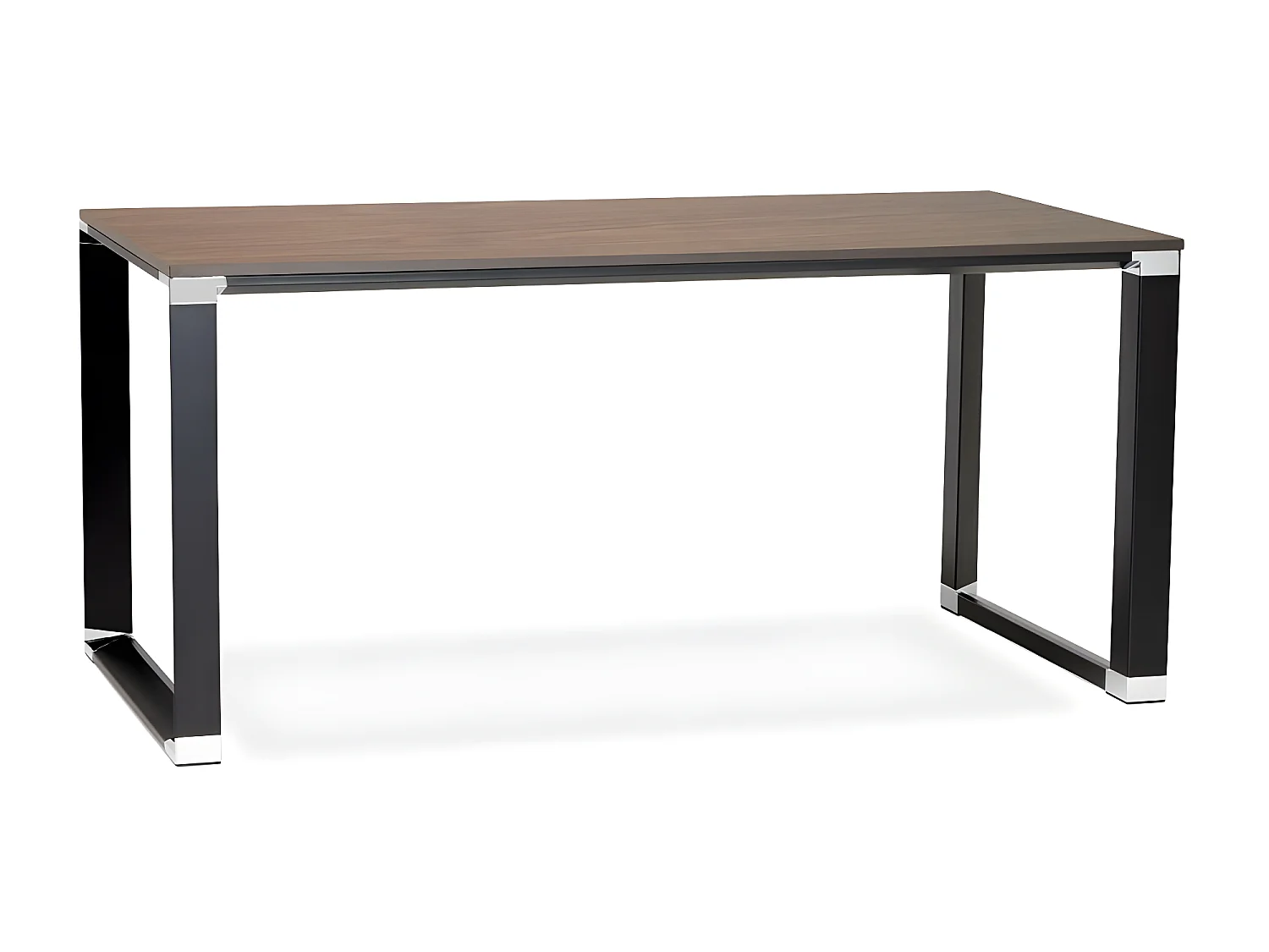 Bureau Design "Hovik" 160cm Noyer & Noir