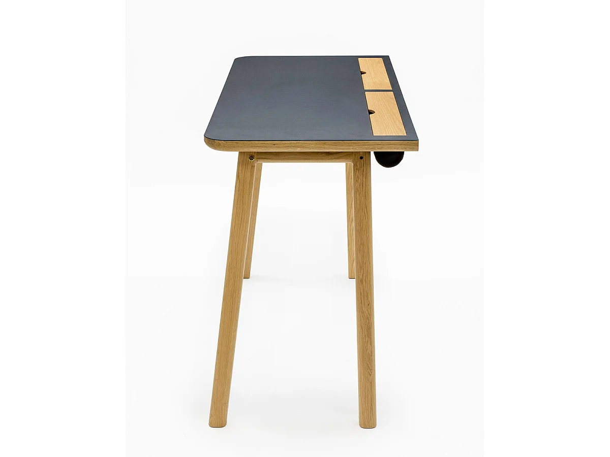 Bureau Design "Kota" 115cm Chêne & Noir