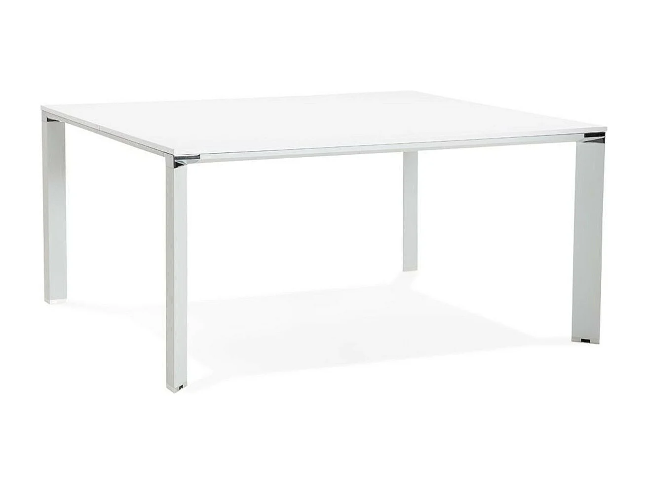 Table de Bureau Carrée Design "Loina" 160cm Blanc