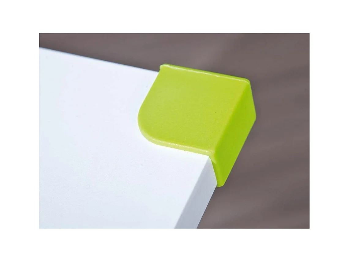 Table pour enfants inclinable "2Colorido" - Blanc/Rose/Vert - L 100 x P 66 x H 69-84 cm